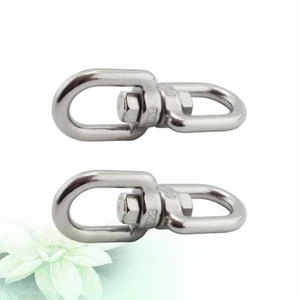 2 PCS Rotating Ring Universal Swivel Hook Hanging Basket Spinner - Picture 1 of 12