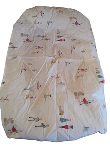 West Elm Nutcracker Crib Sheet Off White 100% Cotton Baby Bedding Present Tree - Picture 1 of 13