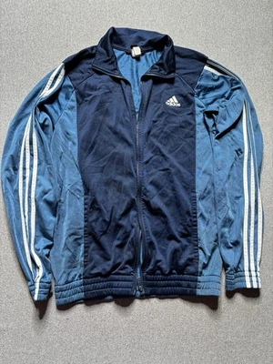 Adidas Men’s Blue Track Jacket Size XL Full Zip 3-Stripes Logo Vintage Style - Image 1 of 4