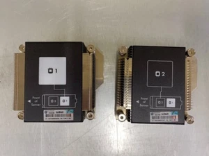 HP BL460C G8 BLADE CPU1 AND CPU2 HEATSINKS 670031-001 , 670032-001 , 715817-001 - Picture 1 of 4