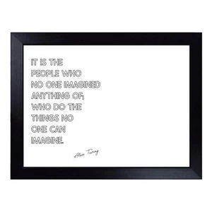 No One Imagined Alan Turing Quote Lap Tray Cushioned Bean Bag Padded Dinner Desk - Picture 1 of 4