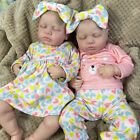 19in Reborn Baby Dolls LouLou Twins Girl Newborn Doll Vinyl 3D Skin Toys Gift