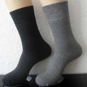 2 Pair Men's Thermal Socks Winter Socks Light Grey And Dark Grey Uni 39 To 46