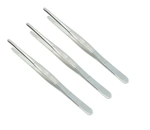 3 Tweezer Thumb Dressing Forceps 8" Plan Jaws Surgical Instrument SS - Picture 1 of 4