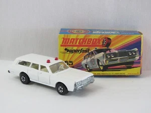 1971 Lesney Matchbox Superfast #55 Mercury Police Car Commuter w/Orig. Box Eng. - Picture 1 of 9