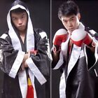 Hooded Men Boxing Robe MMA Boxing Match Boxer Costume Performance   Cosplay