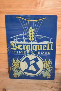 Vecchia targa pubblicitaria/targa in vetro DDR Bergquell Brauerei Löbau/Sassonia, originale - Foto 1 di 2