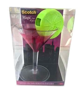 Scotch Klebebandspender Rosa Martini Glas & Limette Cocktail Cosmo Stifthalter NEU - Bild 1 von 8