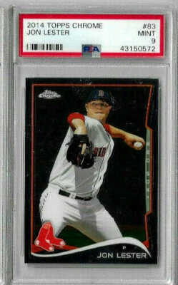 2011 Topps Chrome Jon Lester PSA 9 - Image 1 of 2