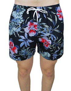 COSTUME MARE UOMO DIAMOND FLOREALE NERO SLIM FIT PANTALONCINO BERMUDA SHORTS - Imagen 1 de 3