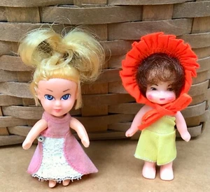 Vintage 1967 Little Kiddle Girl Doll and Small Doll Marked Japan - Picture 1 of 7