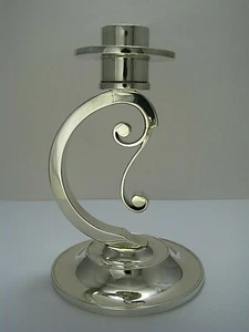 HANS HANSEN STERLING SILVER CANDLESTICK CANDLE HOLDER Scandinavia Denmark ca1952 - Picture 1 of 12