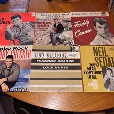 1950s 60's Rock & Roll Pop Lot Of  6 Picture Sleeve 45 Rpm Chubby, Neil Roy