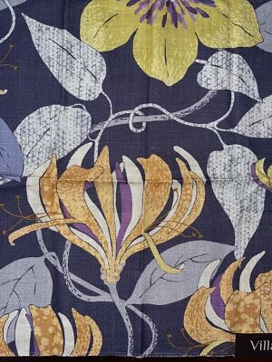 Villa Nova By Romo Fabric Upholstery Sample Remnant Floral Purple Orange Pillow - Image 1 of 4