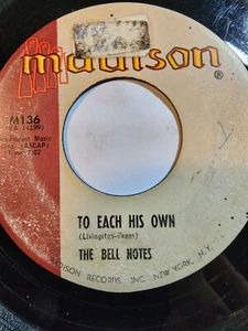 The Bell Notes - Shortnin' Bread / To Each His Own, 45 RPM GOOD+ F201 - Picture 1 of 1