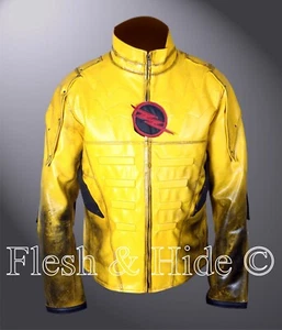 Kid's Reverse Flash Eobard Thawne Zoom Yellow Lightning Jacket - Picture 1 of 7