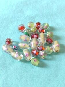 Vintage Czech Lampwork Art Glass Loose Beads Jewelry Crafting Making Repair Lot