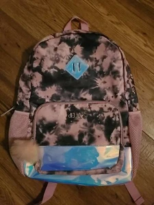 Delias Girl Tie Dye Pattern Backpack /Bookbag With Pom Pom,NWT - Picture 1 of 4