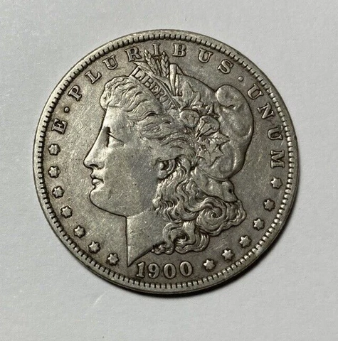 1900-S Morgan Silver Dollar Mid Range Circulated Nice Original Cover