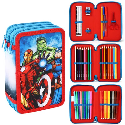 Avengers 3-stufiges Bleistiftetui Multifach Malstifte Bleistifte Set