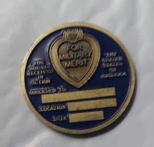 United States Purple Heart Medal for Military Merit Challenge Coin - Picture 1 of 2