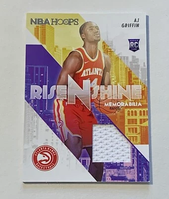2022-23 Panini NBA Hoops AJ Griffin Rise N Shine Patch RC #RS-AG Atlanta Hawks - Image 1 of 2