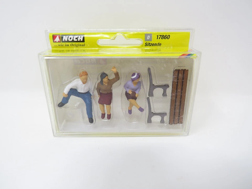 Noch O 17860 Seated People Park Goers Bench Passengers Scenery Figure Set - Image 1 of 1