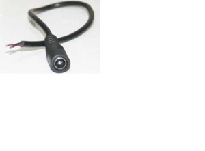 DC-Stecker Buchse - Klinke 5,5-2,1 mm mit Kabel schwarz - Bild 1 von 1