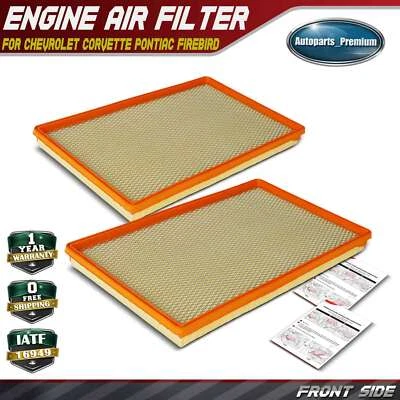 2x Filtro de aire del motor para Chevrolet Corvette 1990-1996 Pontiac Firebird 1996-1997 Foto 1 de 4
