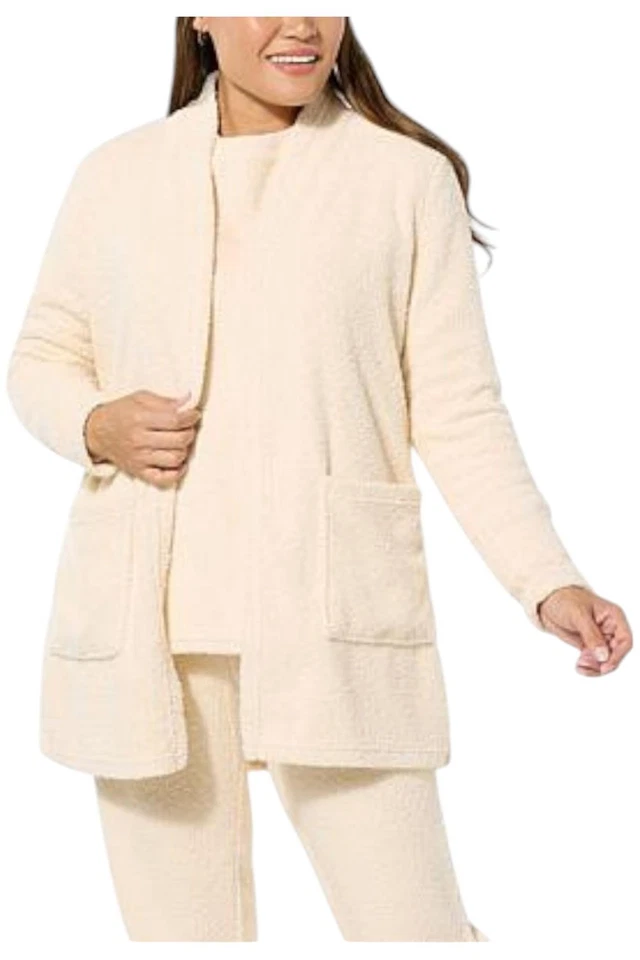 Cárdigan tejido malvavisco promedio para mujer Comfort Code crema Foto 1 de 1