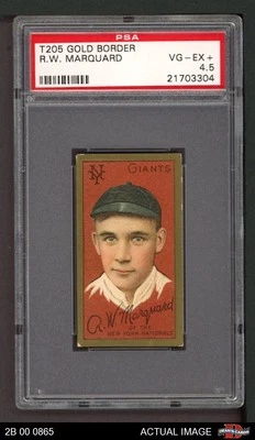 1911 T205 Rube Marquard Giants HOF PSA 4.5 - VG/EX+ - Image 1 of 2