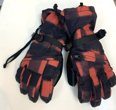BURTON Snowbord Ski gloves Youth Medium Black and Red w/Warmer Pockets - Image 1 of 4