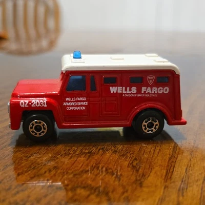 Vintage Matchbox Superfast No.69 Armoured Truck Red Die Cast Wells Fargo #137 - Image 1 of 4