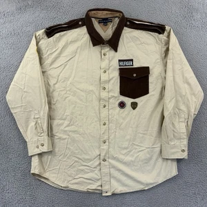 Vintage Tommy Hilfiger Shirt Mens 2XL Expedition Patrol Ranger Long Sleeve Y2K - Picture 1 of 12