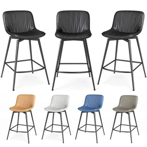 Küche gepolstert Barhocker 3er Set drehbar Thekenhöhe Barstühle, 30" - Bild 1 von 49