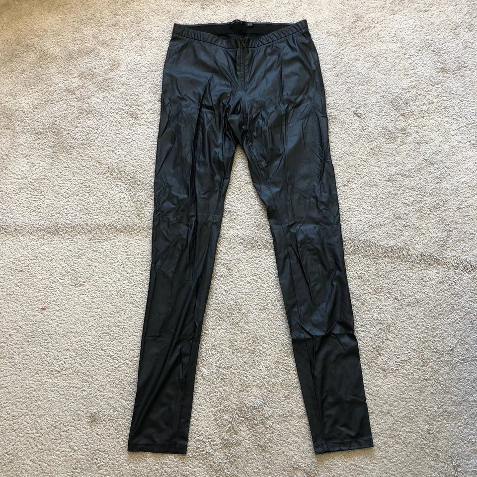 Pantalones Pittell para mujer Theyskens Theory talla M cuero sintético negro $240 Foto 1 de 4
