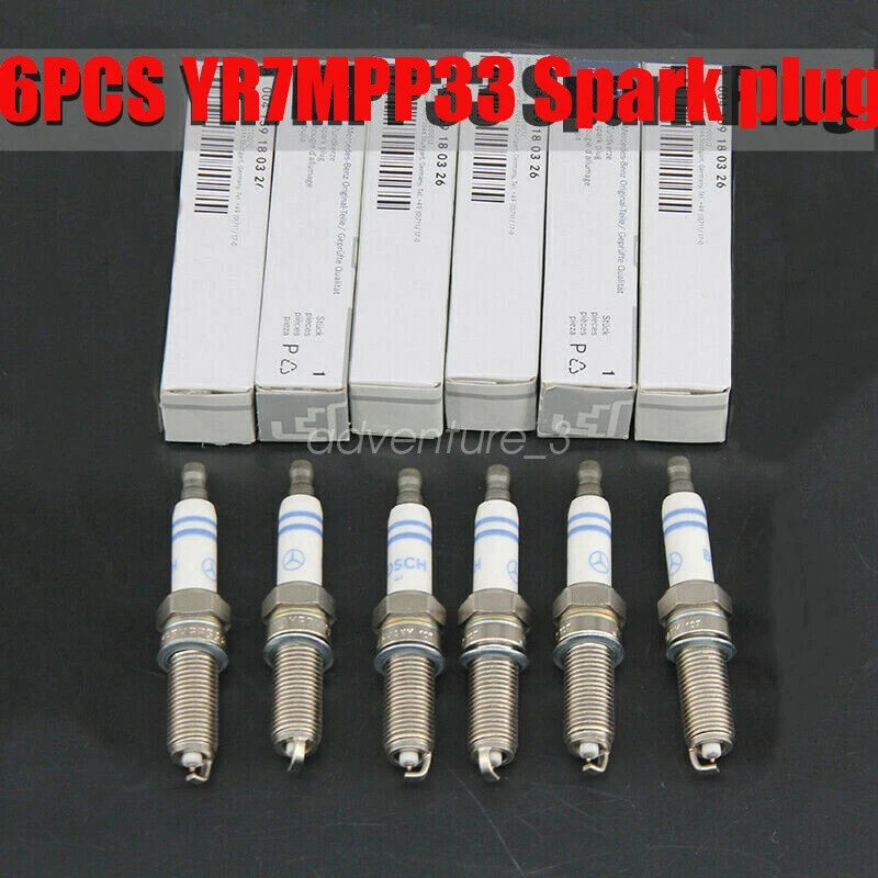 6PCS Bosch Spark Plugs YR7MPP33 For Mercedes Benz C230 C250 C300 CL550 E350 US Foto 1 de 4