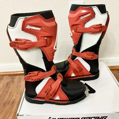 Answer Racing Kids, Size Youth 1  Motocross Dirt Bike Off Road Atv Quad Boot NEW - Image 1 of 4