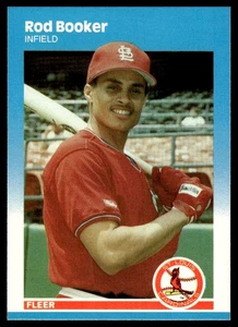 1987 Fleer Update Glossy Rod Booker St. Louis Cardinals #U-7 - Picture 1 of 2