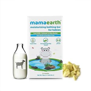 Mamaearth Moisturizing Baby Bathing Soap Bar with Goat Milk 75gms Each Pack of 2
