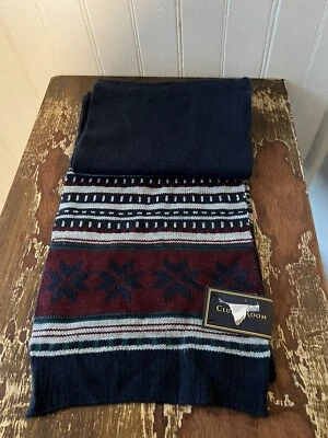 Bufanda Club Room Hombre Multicolor Azul Marino Gris Granate Nueva con Etiquetas Foto 1 de 4