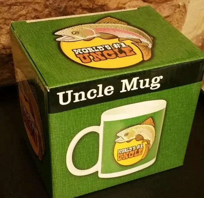 WORLD'S #1 UNCLE GIFT MUG WITH FISHING DESIGN.  - Image 1 of 2