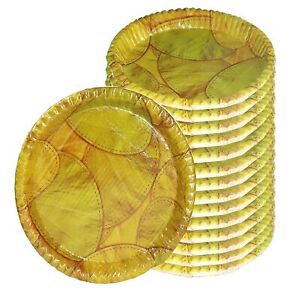 Eco Friendly 100% Biodegradable Paper Dinner Plates (Pack of 50, Size: 12 Inch)