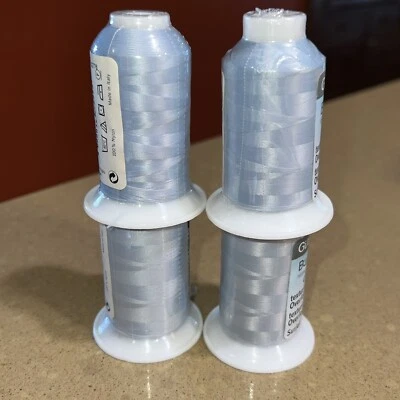 4 X 1094 Yds Gutermann Bulky Nylon Thread Lot 6330 Light Blue Overlocking - Image 1 of 4