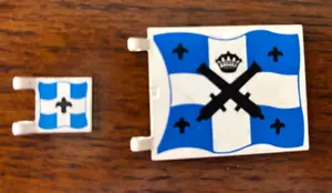 Lego Pirate 2525px2 Flag 6x4 Black Crossed Cannons and Crown 6266 6274 6276 - Picture 1 of 3