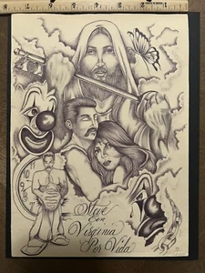Beautiful Prison Art By Hand. Appears to be by PEN - Picture 1 of 3
