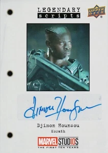 Tarjeta de autógrafo ""Korath"" de Djimon Hounsou ""Korath"" de Marvel los primeros diez (10) años LS-DH - Imagen 1 de 2