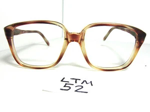 Vtg Nos 70s JOEY Squared Sun Eyeglass Frame Demi Brown Mens Womens (LTM-52) - Picture 1 of 4