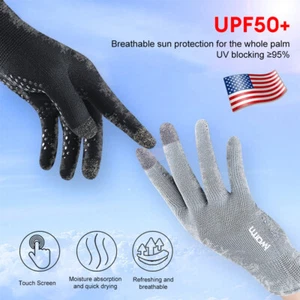 Men Women Sun Protection Gloves Anti-UV Cycling Driving Touch Screen Gloves US - Picture 1 of 24