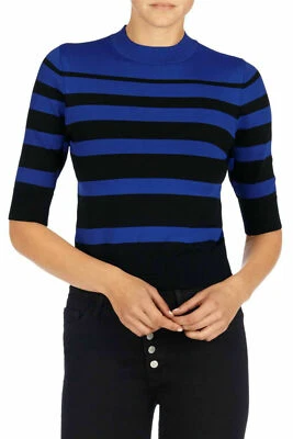 J Brand Pullover Sweater 'Orchid Sweater' Top NEW Blue/Black Size M RRP $349 - Image 1 of 4